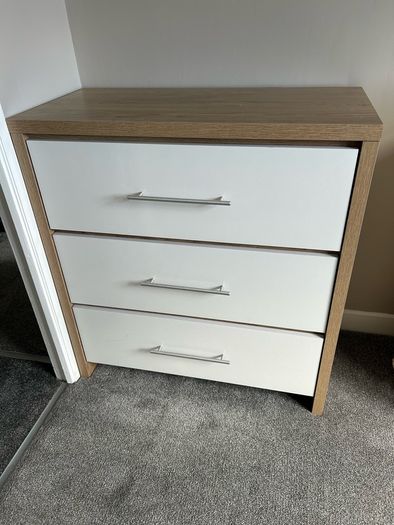 Wardrobe and matching chest of drawers