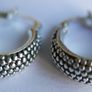 Vintage 925 Sterling Silver Antique  Hoop Earrings 21,3g Image 8