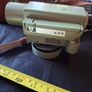 Vickers S24 Surveying Level in Original Leather Case, The instrument features a distinctive green metal body. It is designed for high-precision leveling in construction and engineering application Image 2