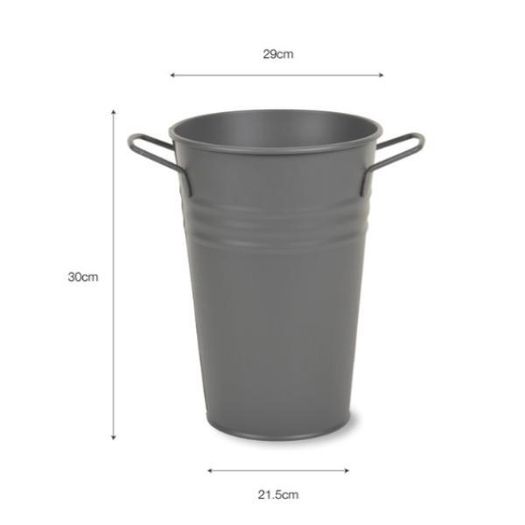 Classic Florist Bucket 29cm Charcoal  GT44