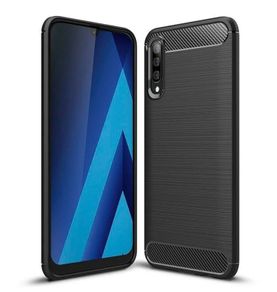 Shockproof Case For Samsung GALAXY A50 Carbon Fibre Effect Back Cover