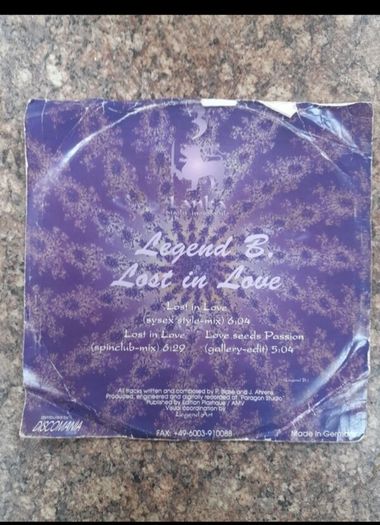 Legend B . Lost in love vinyl