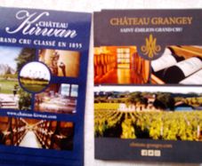 Winery Promotional Cards. Bordeaux region.