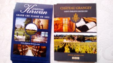 Winery Promotional Cards. Bordeaux region.