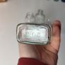 160 - Set of 5 Vintage Clear Glass Decorative Collectible Cork Top Bottles Image 3
