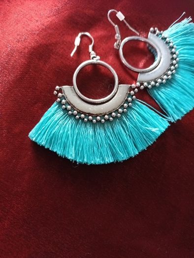 Turquoise Tassel Earrings