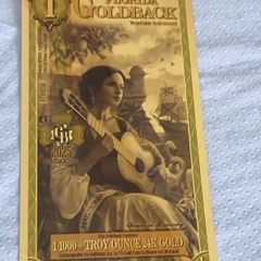Florida One Goldback and Idaho Half Goldback 24K Gold Note Set