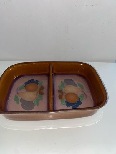 Denby vintage Orchard Pattern divided dish