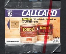 1993 Ireland 10 Unit Bondex wood varnish products (Gemplus GEM1) Call Card Mint in Packaging