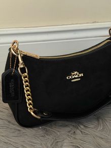Black Suede Coach Bag