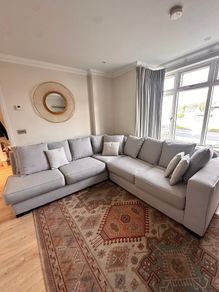 Grey L shape sofa