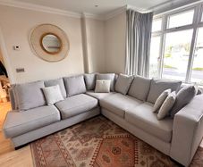Grey L shape sofa