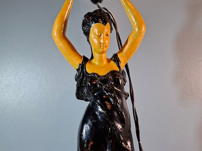 Vintage Cast Iron Lamp 1950s / 60s