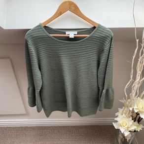 Christopher & Banks Olive Green Sweater