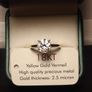 2.5 carat Moissanite Solitaire Ring set in 18kt Yellow Gold Vermeil High Quality Precious Metal Image 9