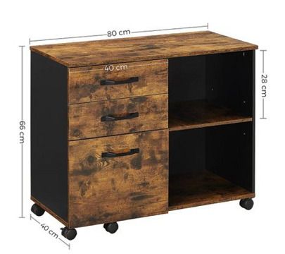 New Industrial Style Filing Cabinet - FREE P&P