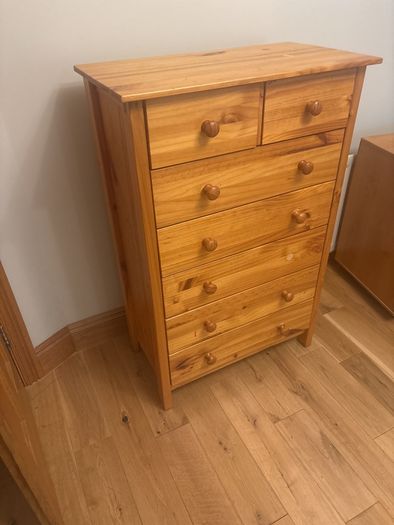 pine drawer unit