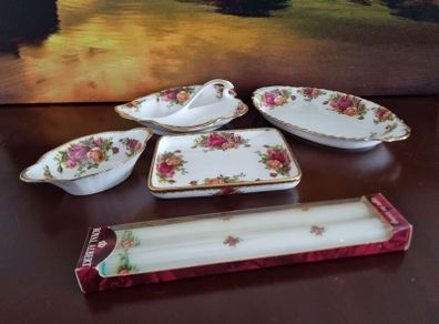 REDUCED !! Royal Albert "Old Country Roses" Candles and Dishes