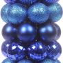 MULTIPLE COLOURS/SIZES AVAILABLE 46-Pack Christmas Ball Ornaments with Strings, 30mm/1.18" Mini Size Baubles, Shatterproof Plastic Christmas Bulbs, Hanging Decorations for Xmas Tree, Holiday, Wedding, Party Image 8