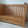 Mamas and Papas Ocean Cotbed + Chest of Drawers / Changing Unit - Solid Wood Image 2
