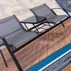 Garden Seater, Bench With Glass Table