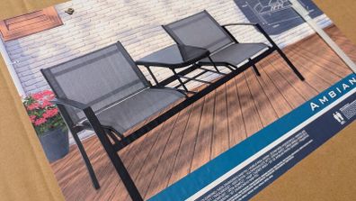 Garden Seater, Bench With Glass Table