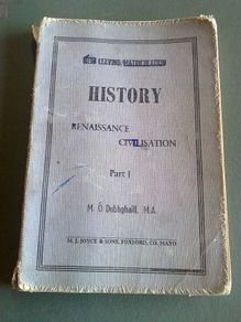 Old Irish school history book Published in Mayo Printed in Roscommon Ireland