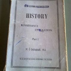 Old Irish school history book Published in Mayo Printed in Roscommon Ireland