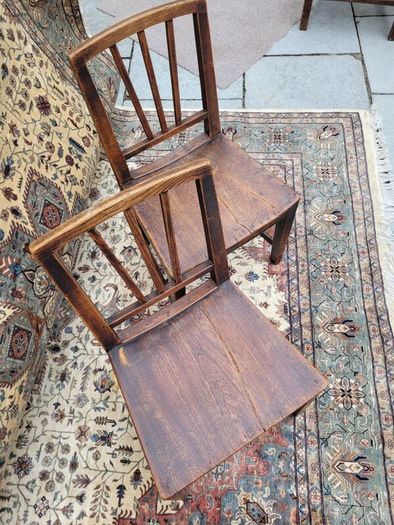 Pair of antique oak chairs circa 1800