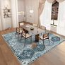 120x170 cm Machine Washable Soft Low Pile Non-Slip Vintage Floral Print Area Rugs for Bedroom Lounge Dining Room, Non-Shedding Stain Resistant Carpet Image 3