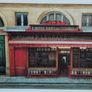 Framed Picture - "P.Legrand Confiserie" With Deep Red Colour & Wide Wood Surround Image 2