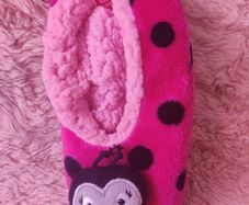 BNWT Primark Essentials Ladybug slipper socks size UK4-5.5 EU37-38.5 Age 11+ Free post