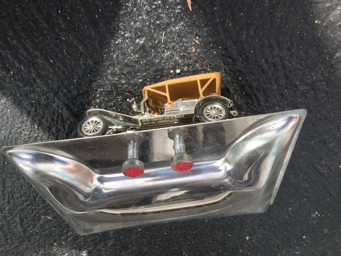 Vintage Tray with Car Figurine