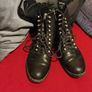 Price drop Zara Trafaluc Black Leather Combat Boots Size EU 39 Image 4