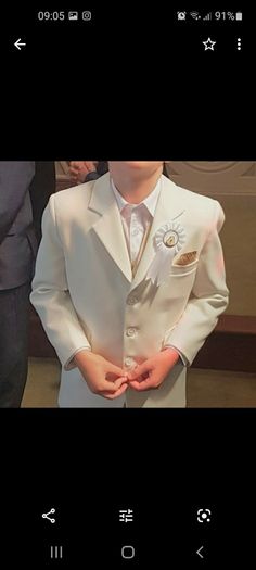 White Communion Suit Age 8-10