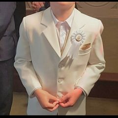 White Communion Suit Age 8-10