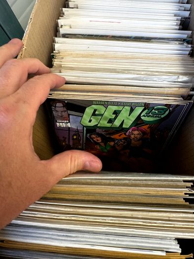 Image Long Comic Box w 275 comics for Sale