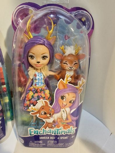 2x New Enchantimals Dolls (Danessa Deer & Patter Peacock) - Unopened