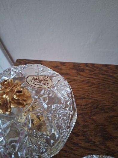 Vintage Killarney Irish Crystal Trinket/Vanity Set