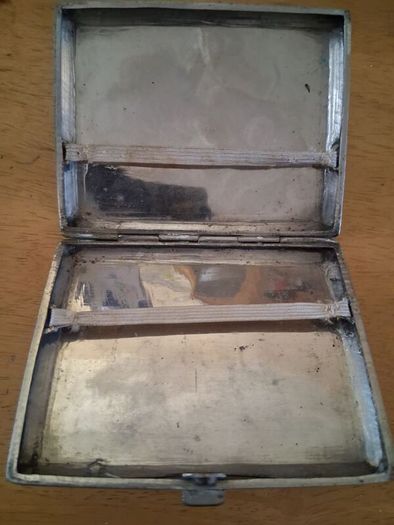 Raj Era 1920s dual sided cigarette case india taj mahal