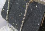 Small Black Debs Prom Wedding Evening Clutch Purse Bag Handbag