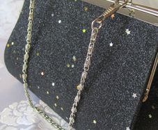 Small Black Debs Prom Wedding Evening Clutch Purse Bag Handbag