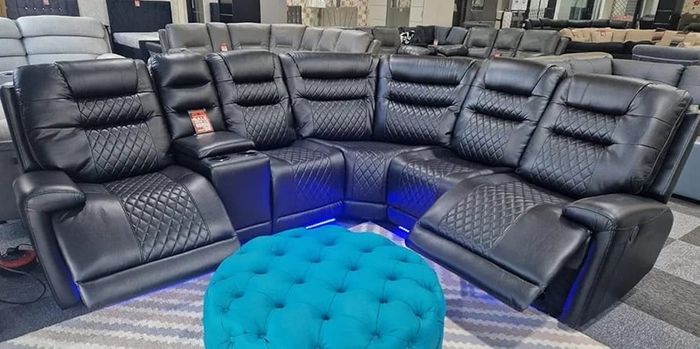 New Halifax Leather Electric Corner Recliner Sofa