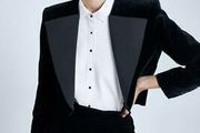 Zara Velvet Jacket With Contrast Lapels