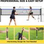 Outdoor Badminton Net Set with Anti-Sag Winch System - Official Size 6.1x1.55m, 4 Rackets, 3 Badminton Balls, Durable PE Net and Carrying Bag for Backyard, Beach and Family Games Image 4