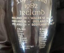 Vintage 1982 IRFU Triple Crown Commerative Glass