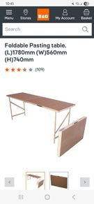 Foldable pasting table