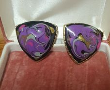 Vintage Shield Shaped Earrings