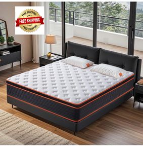5FT King Size Mattress 9.1 Inch, Hybrid Gel Memory Foam, Individually Pocket Sprungs Medium Firm 7 Zone Orthopedic Mattress Kingsize for Back Pain Relief