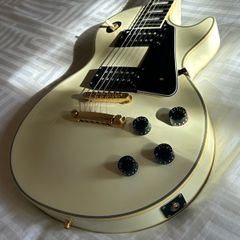 1987 Burny Les Paul Custom Alpine White Split Diamond Inlay